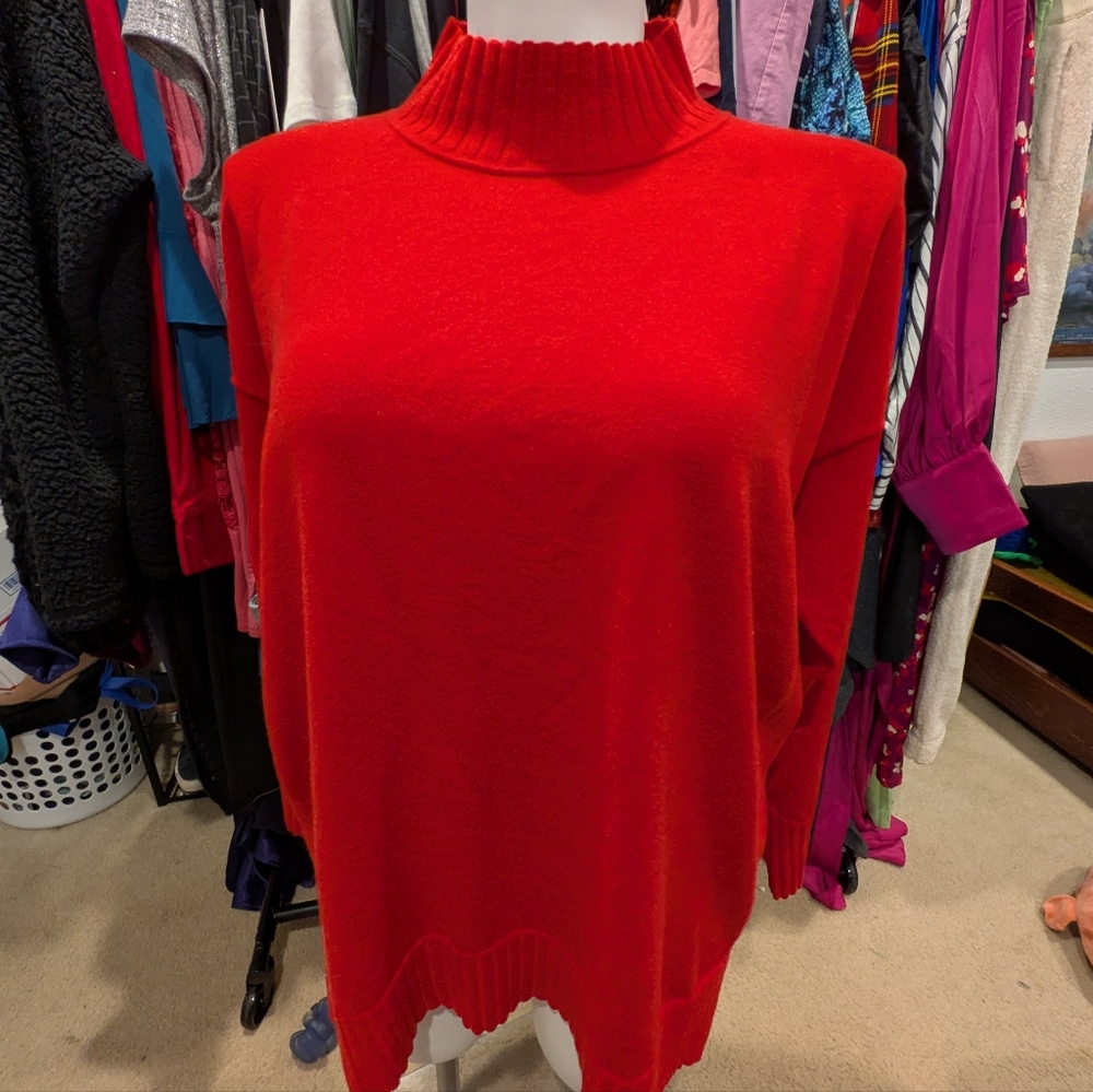 Caslon Vibrant Red Turtleneck Sweater - XXL